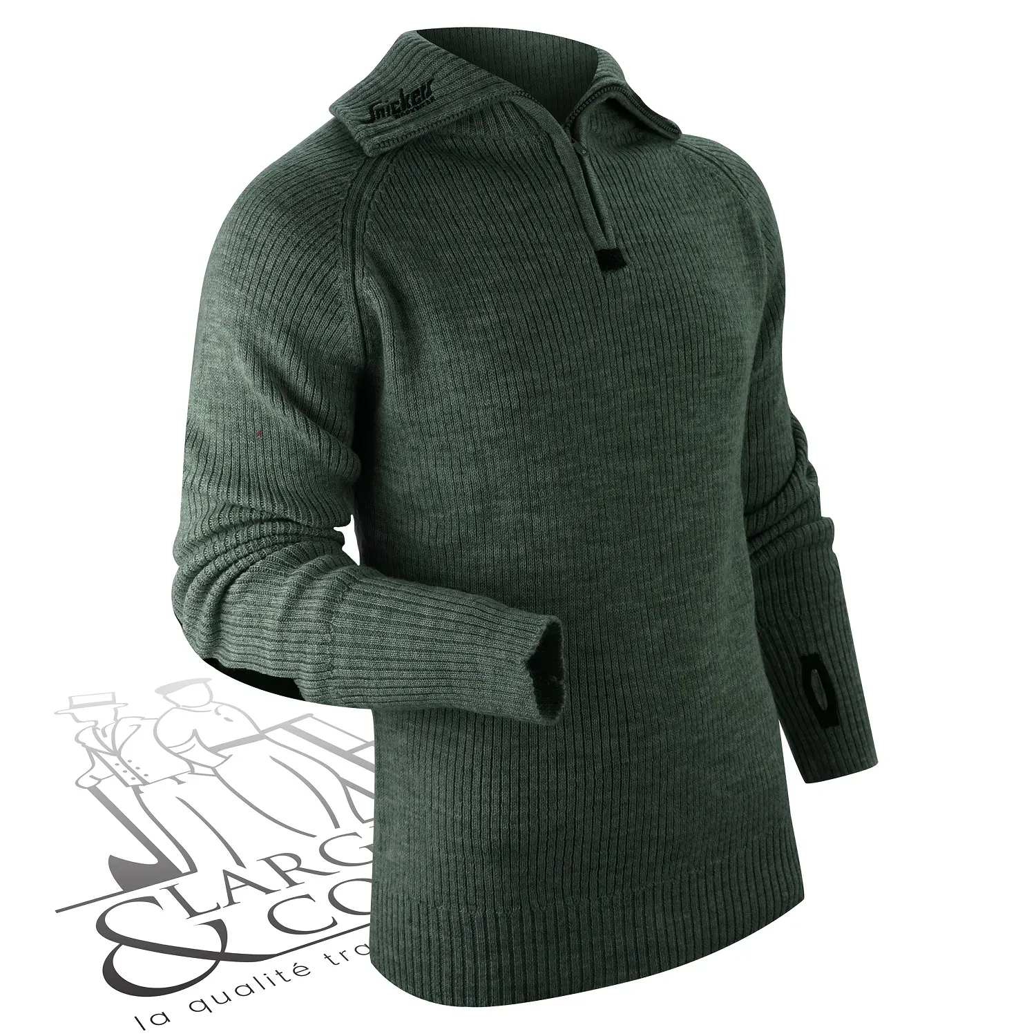 Pull de travail en laine demi zip Snickers Workwear