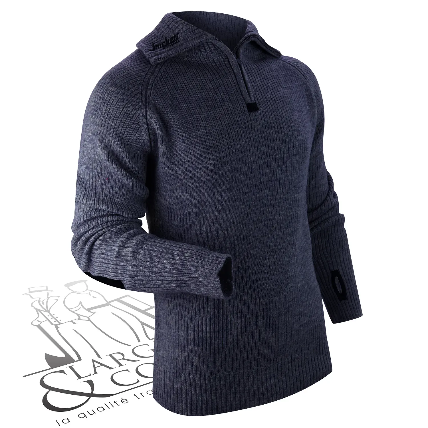 Pull de travail en laine demi zip Snickers Workwear