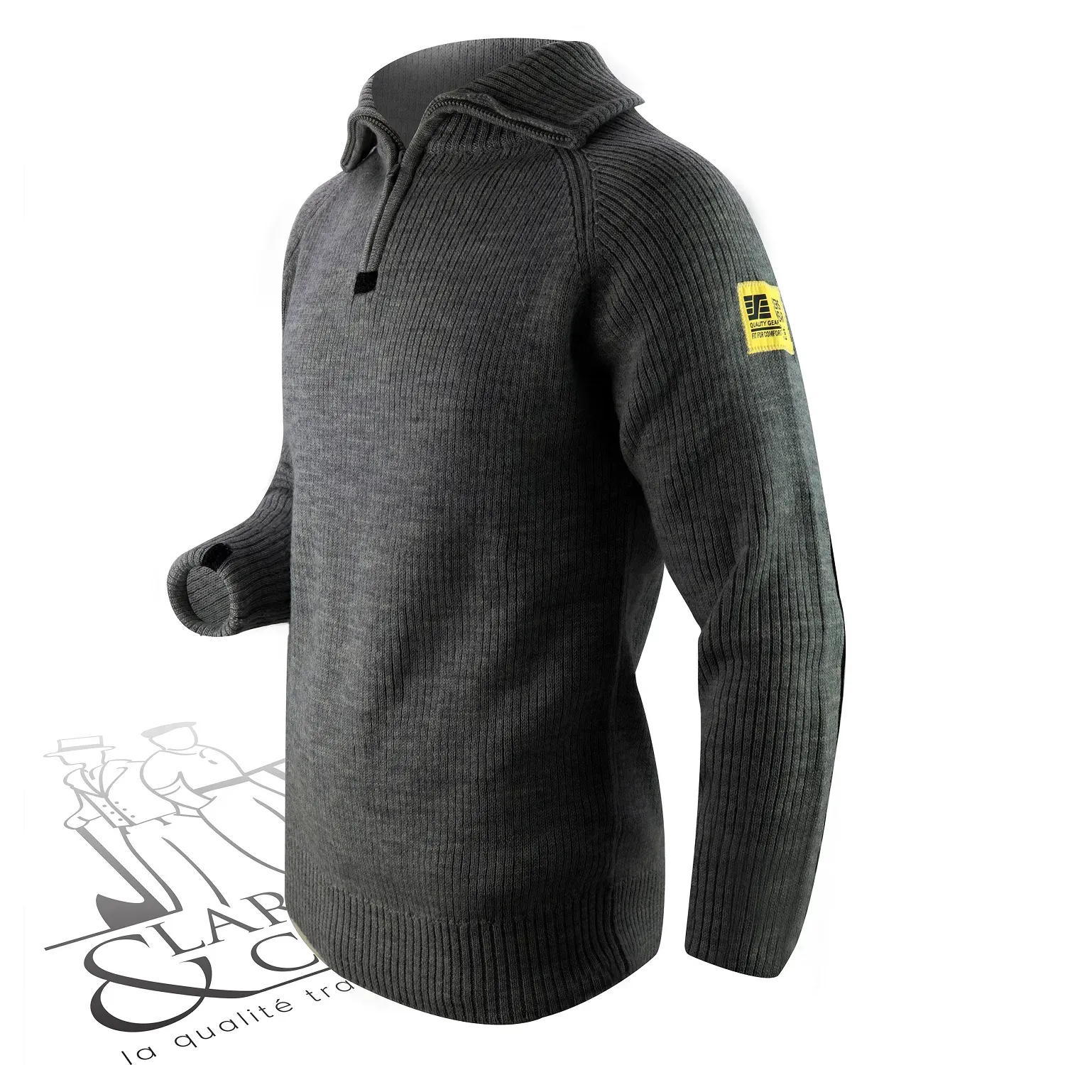 Pull de travail en laine demi zip Snickers Workwear