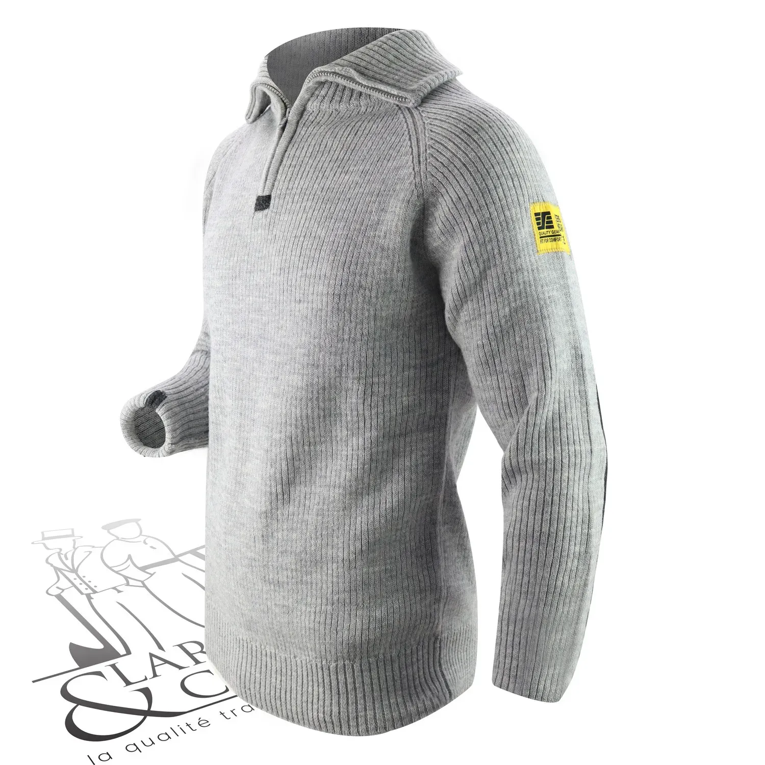 Pull de travail en laine demi zip Snickers Workwear