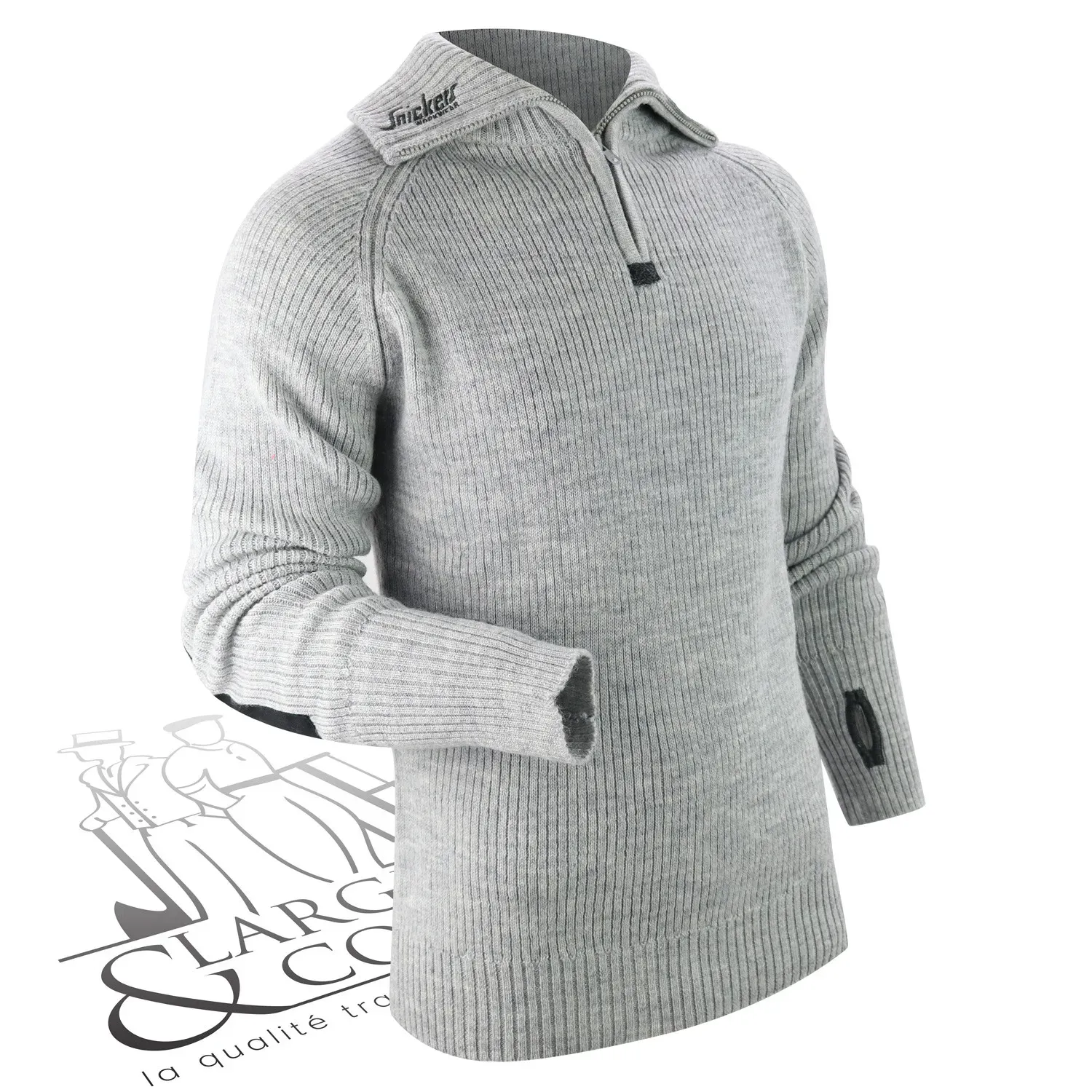 Pull de travail en laine demi zip Snickers Workwear