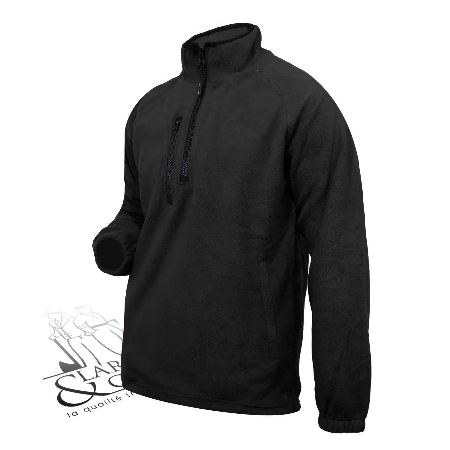 Polaire de travail personnalisable avec demi zip