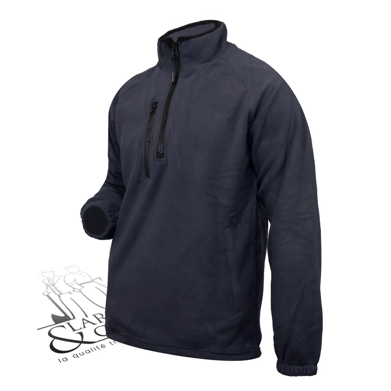 Polaire de travail personnalisable avec demi zip