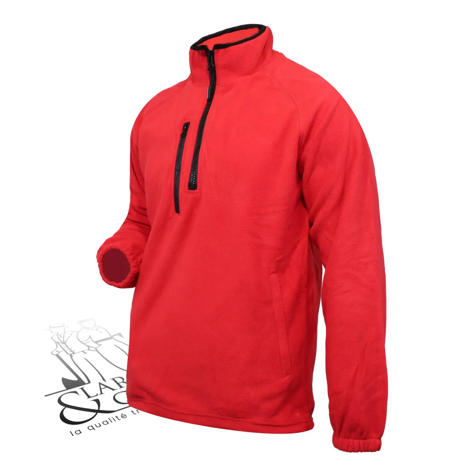 Polaire de travail personnalisable avec demi zip