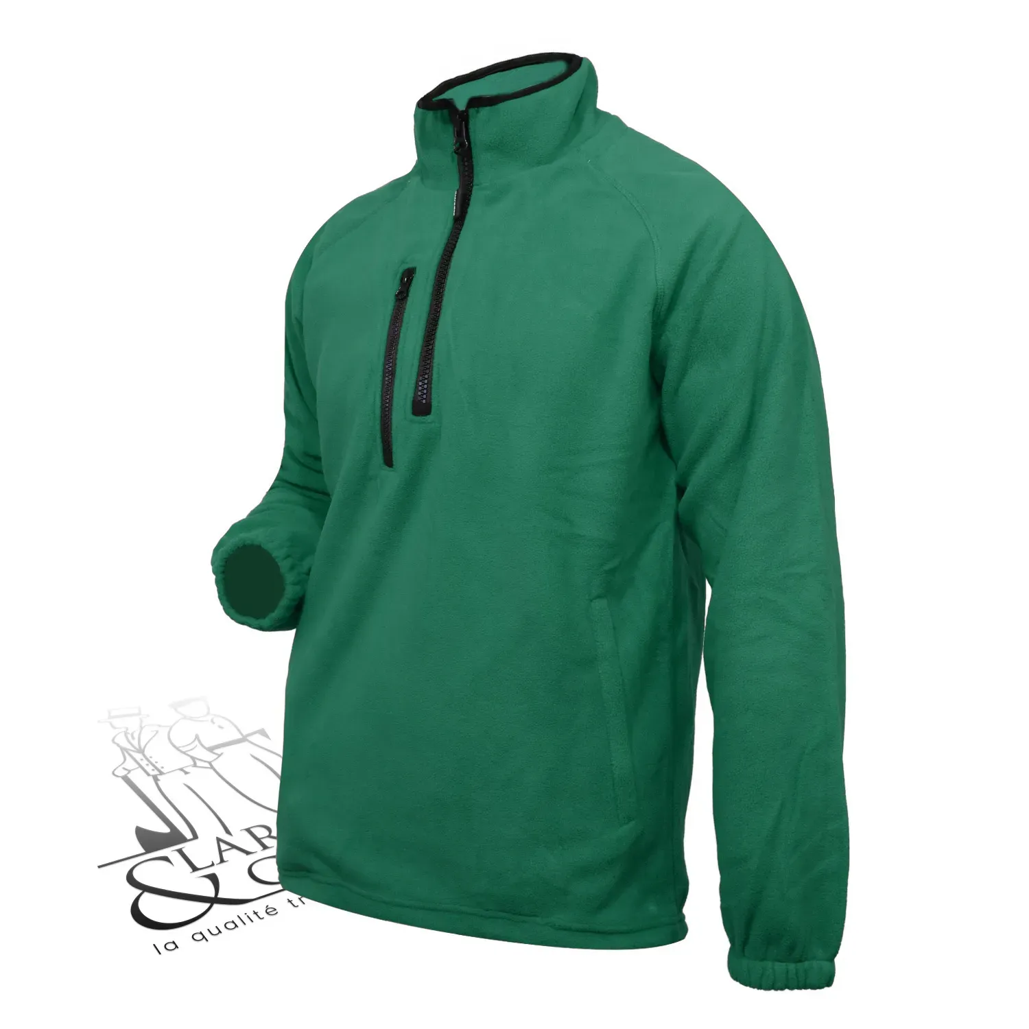 Polaire de travail personnalisable avec demi zip