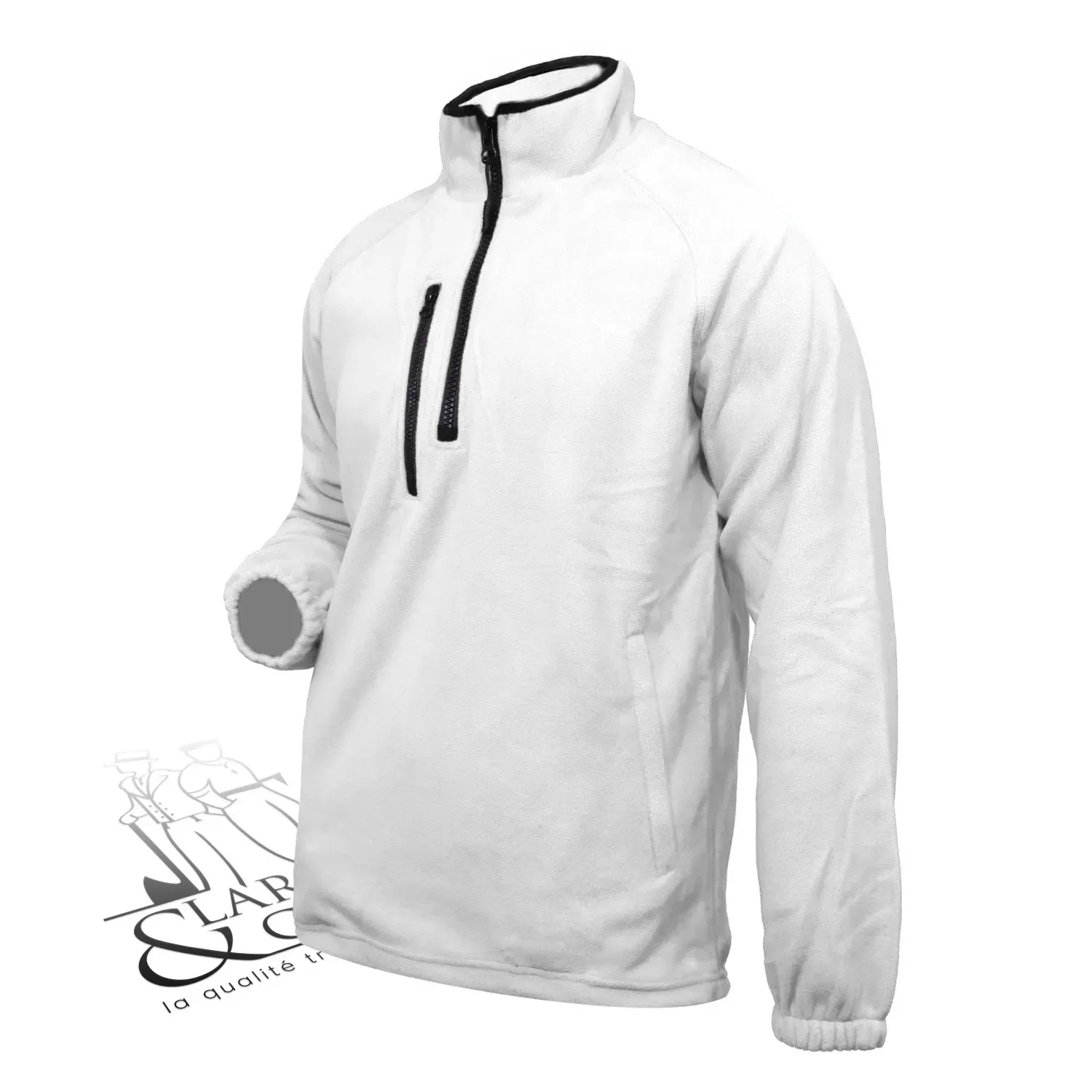 Polaire de travail personnalisable avec demi zip