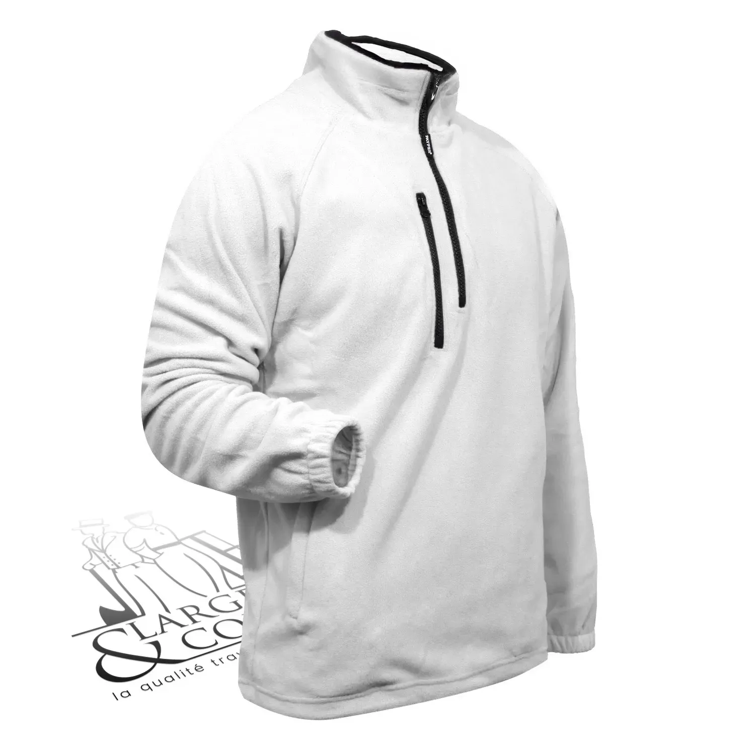 Polaire de travail personnalisable avec demi zip