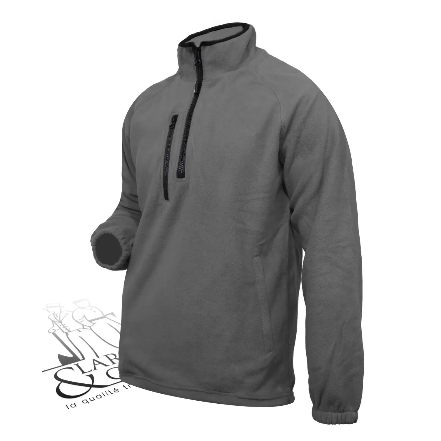 Polaire de travail personnalisable avec demi zip