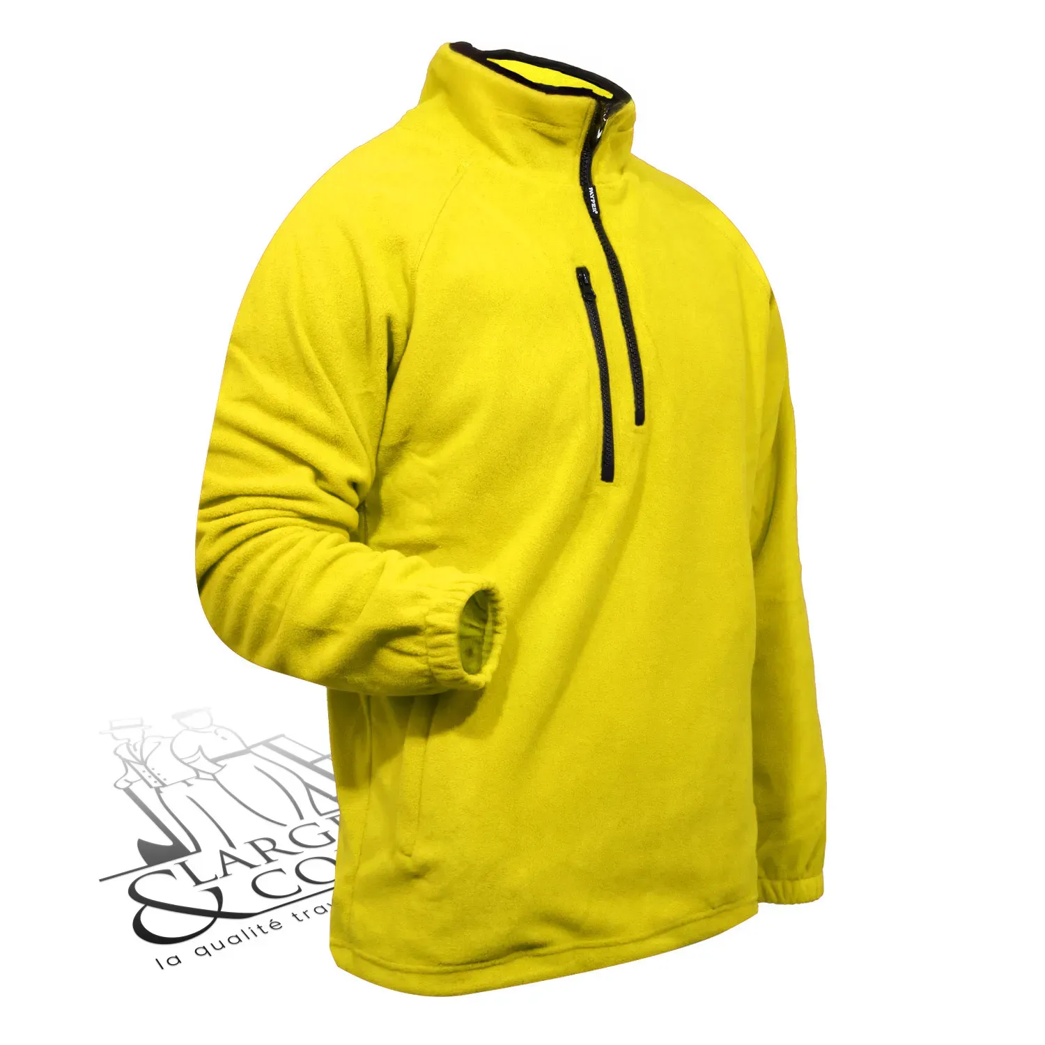 Polaire de travail personnalisable avec demi zip