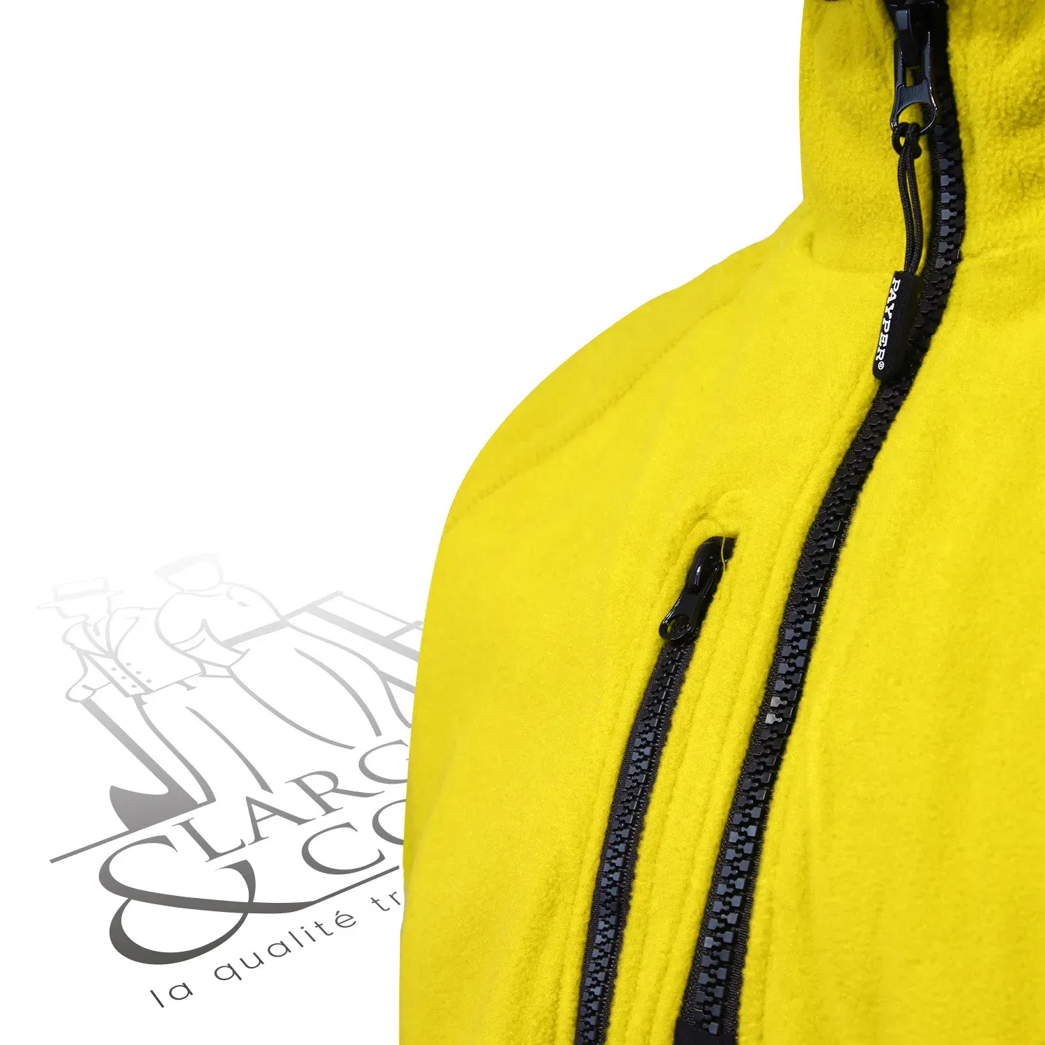 Polaire de travail personnalisable avec demi zip