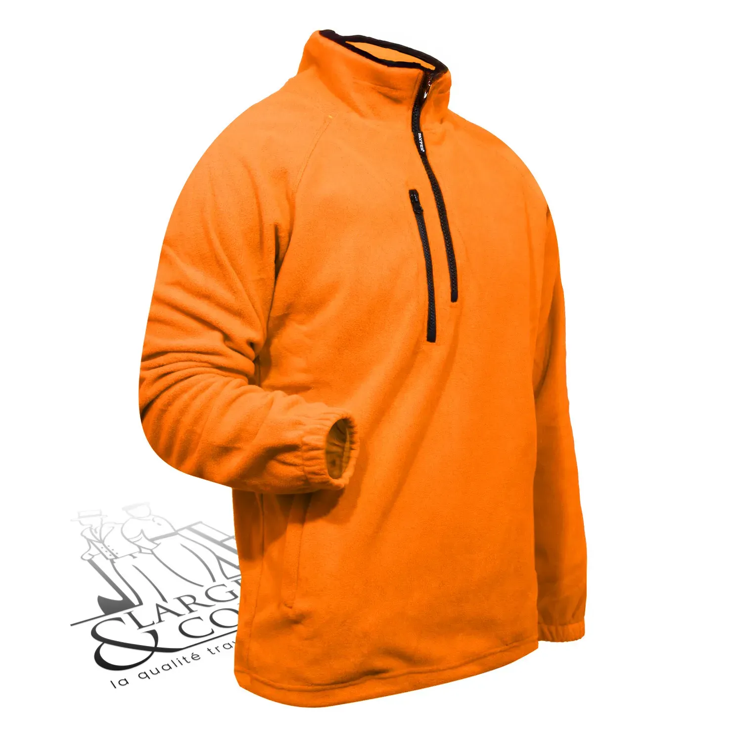 Polaire de travail personnalisable avec demi zip