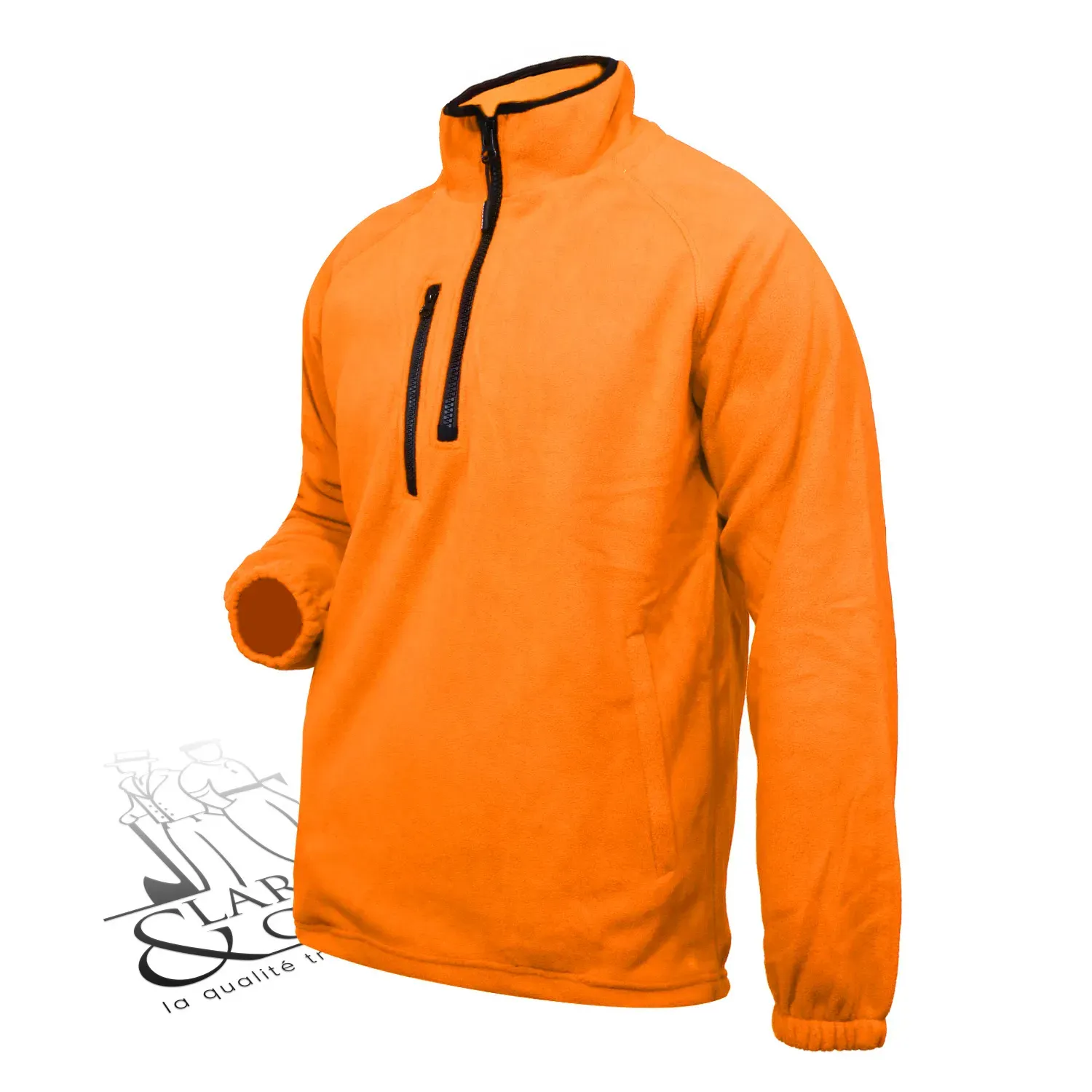 Polaire de travail personnalisable avec demi zip