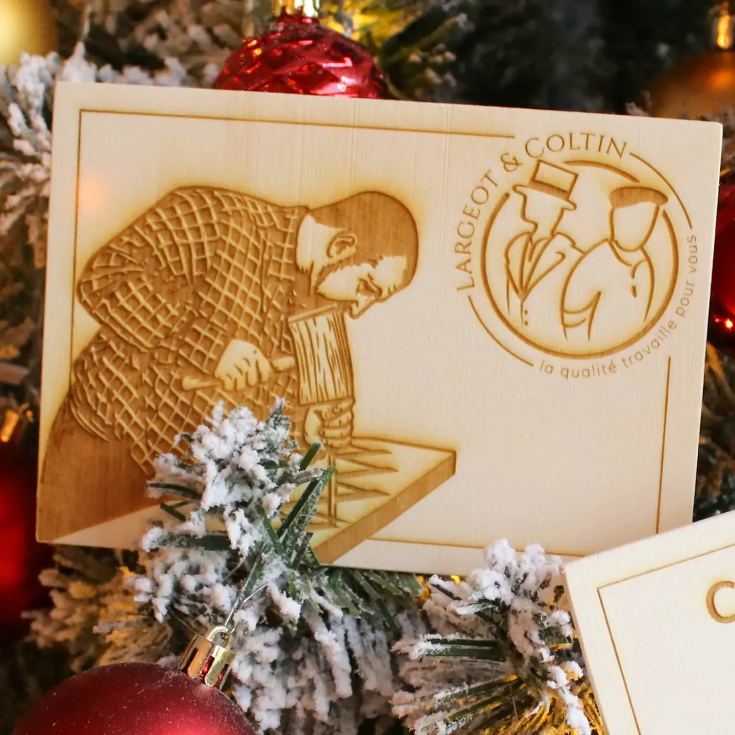 Carte cadeau avec gravure sur bois Largeot & Coltin
