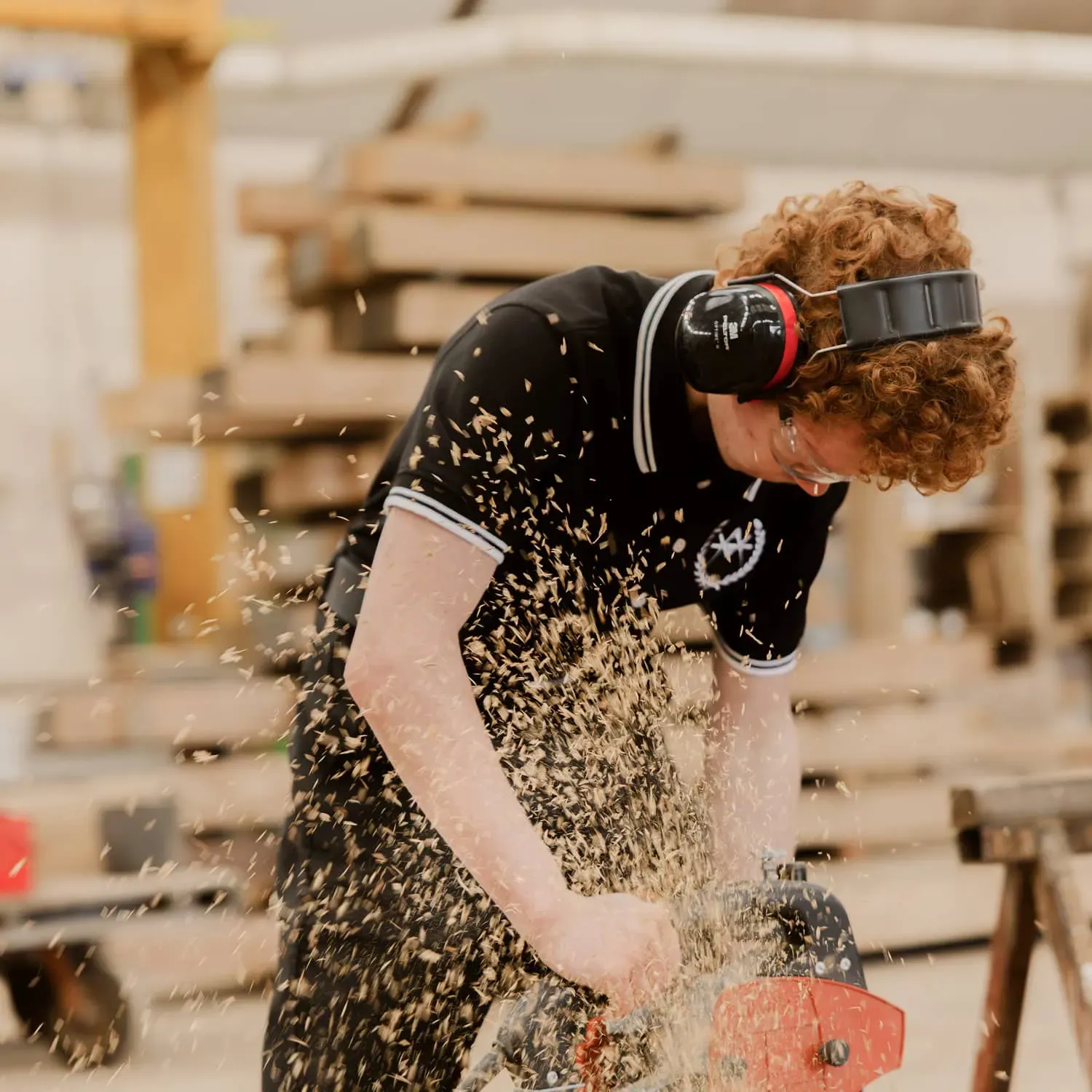 Polo avec blason de charpentier original