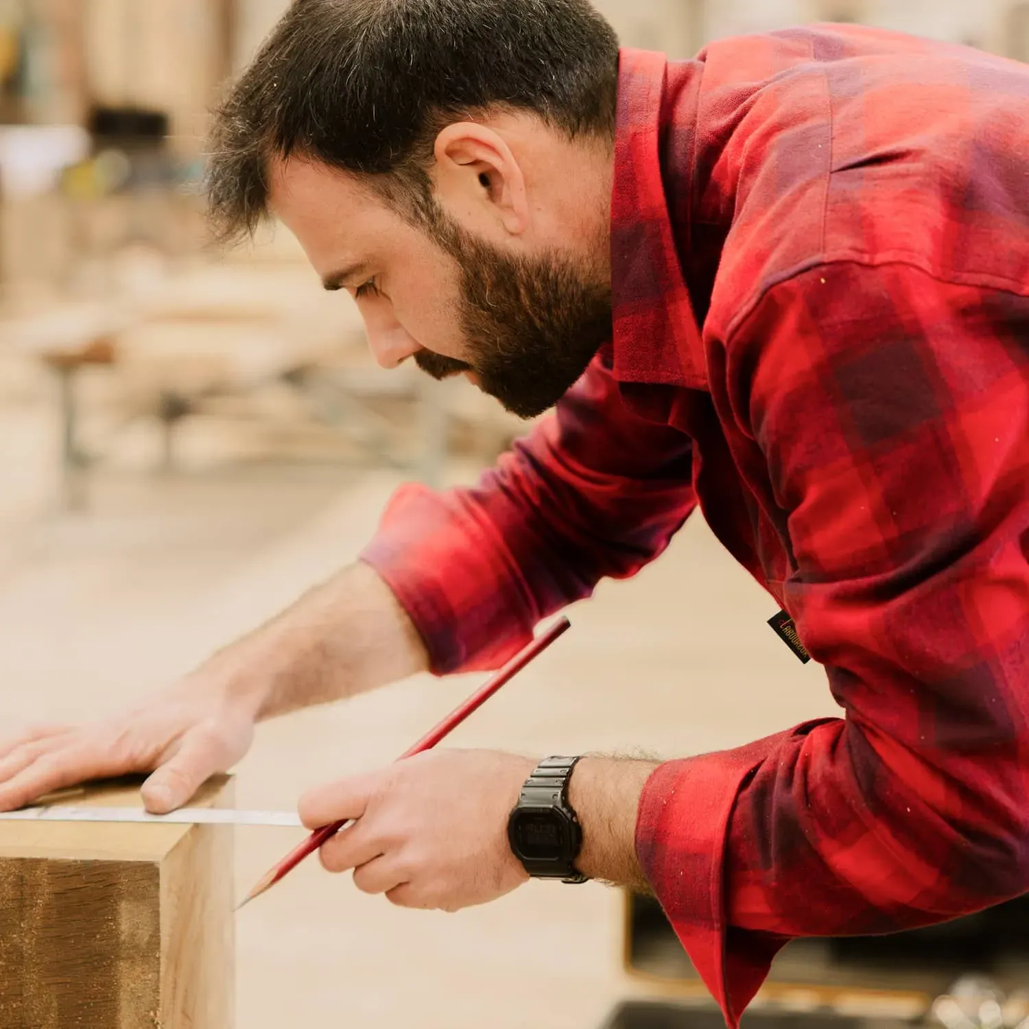 Chemise de travail à carreaux poches zippées Le Laboureur