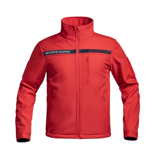 MAGASIN - Veste softshell SECU-ONE sécurité incendie rouge A10