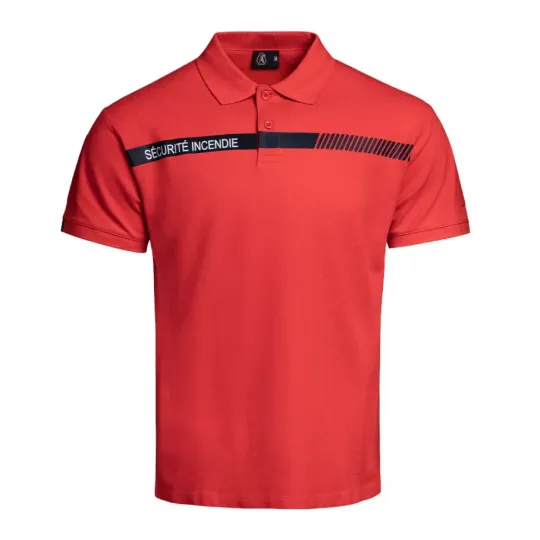 MAGASIN - Polo SECU-ONE sécurité incendie rouge A10
