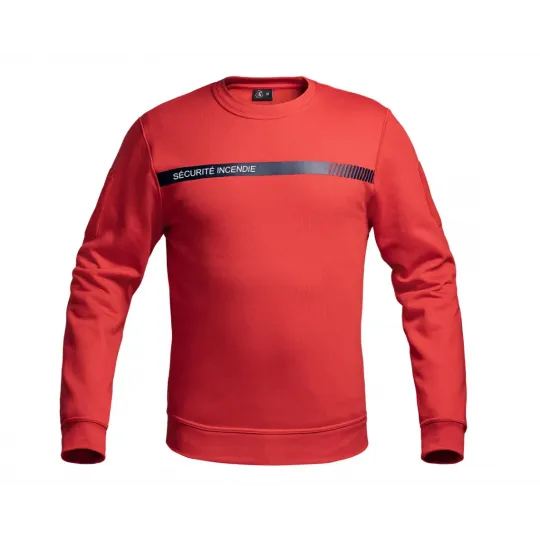 MAGASIN - Sweat SECU-ONE sécurité incendie rouge A10