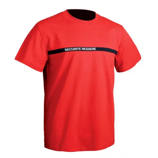 MAGASIN - T-shirt SECU-ONE sécurité incendie rouge A10