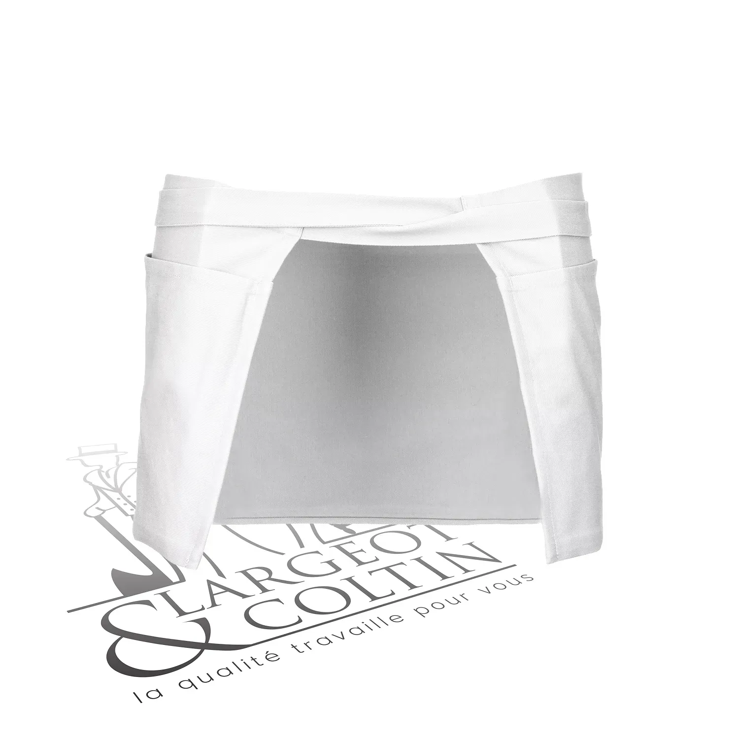 Tablier court 100% coton personnalisable