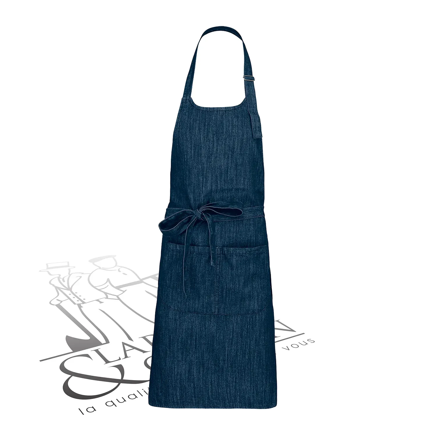 Tablier avec poche polycoton personnalisable