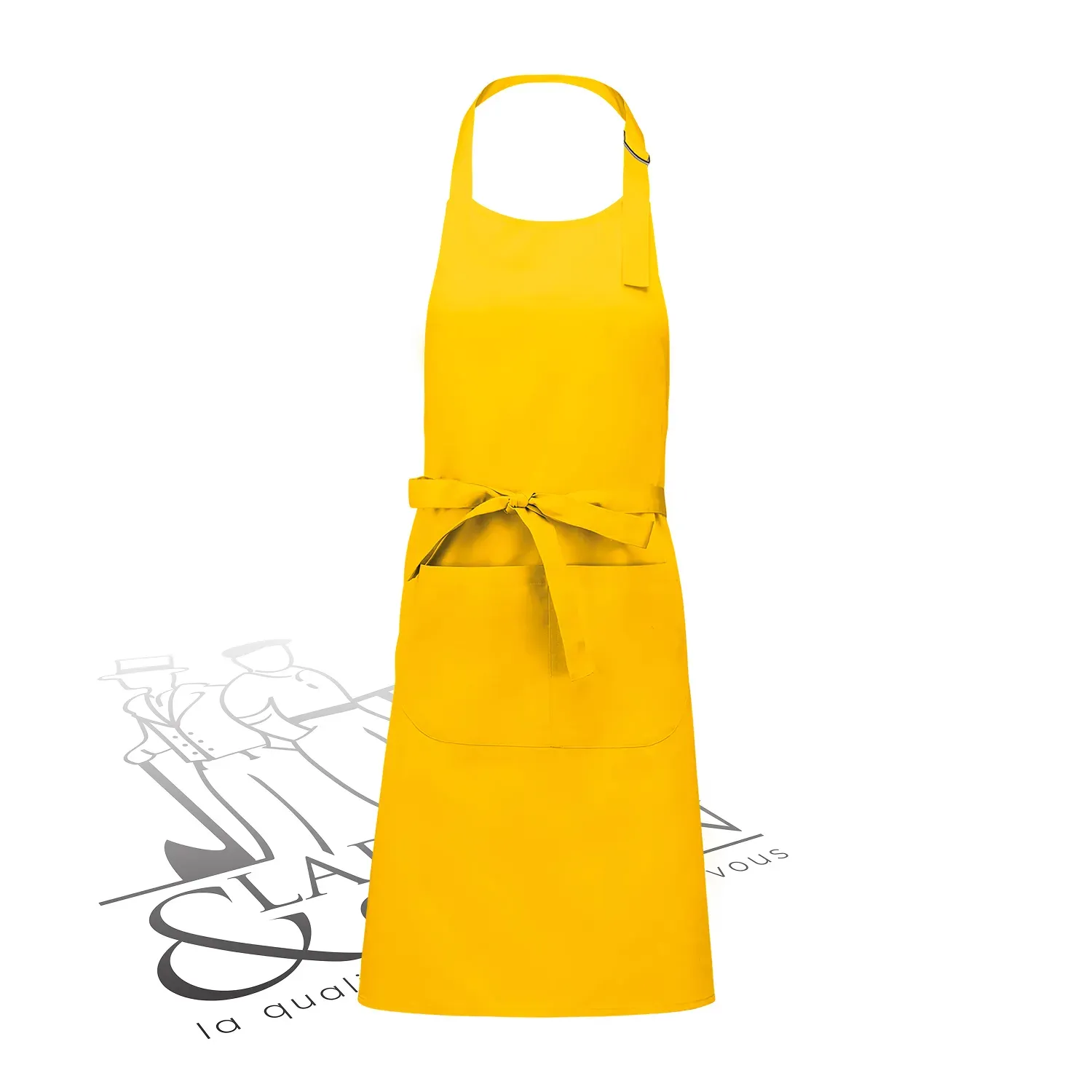 Tablier avec poche polycoton personnalisable