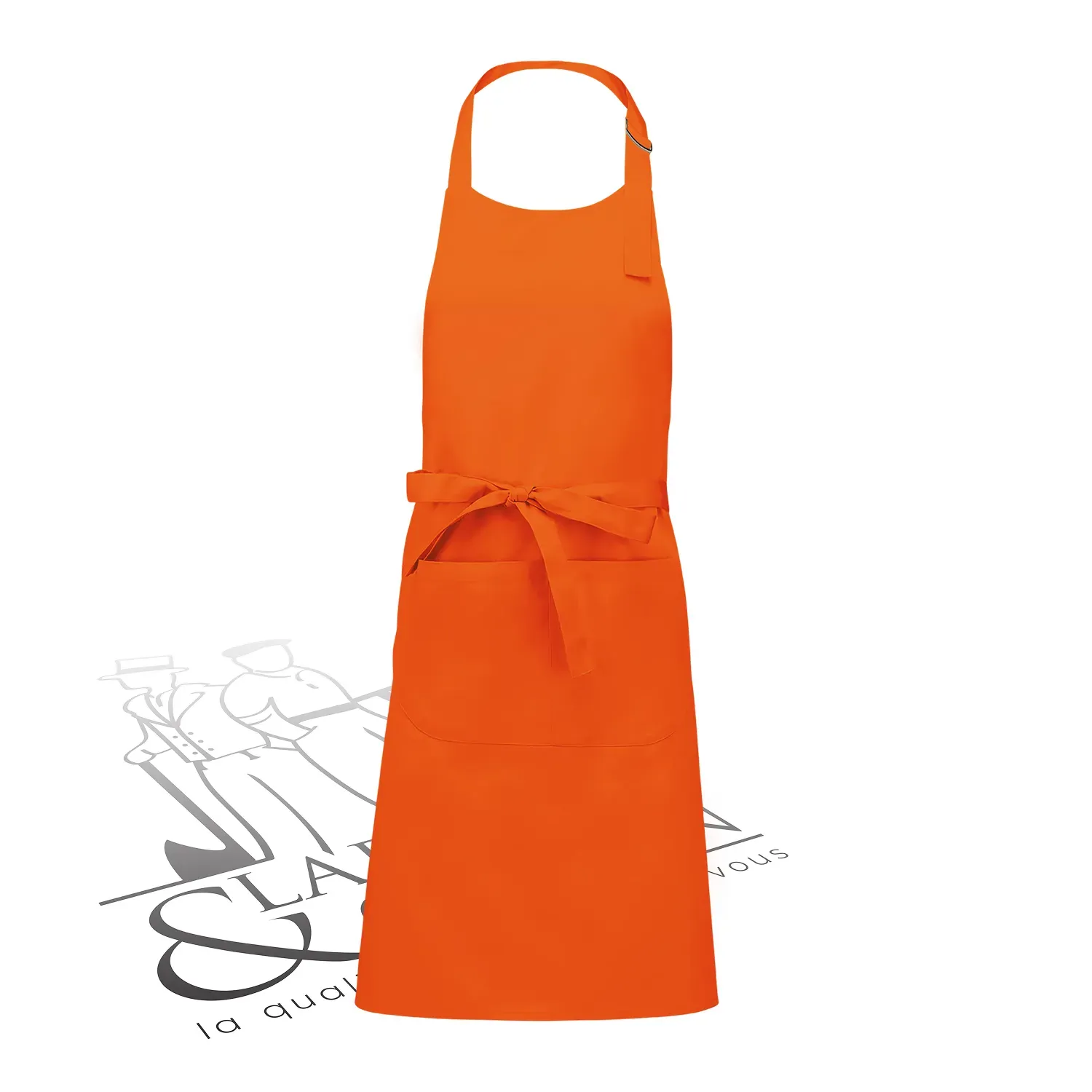 Tablier avec poche polycoton personnalisable