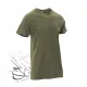T-shirt de travail simple homme col rond