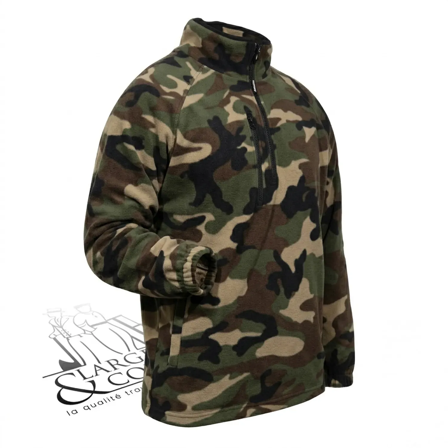 Polaire de travail personnalisable avec demi zip