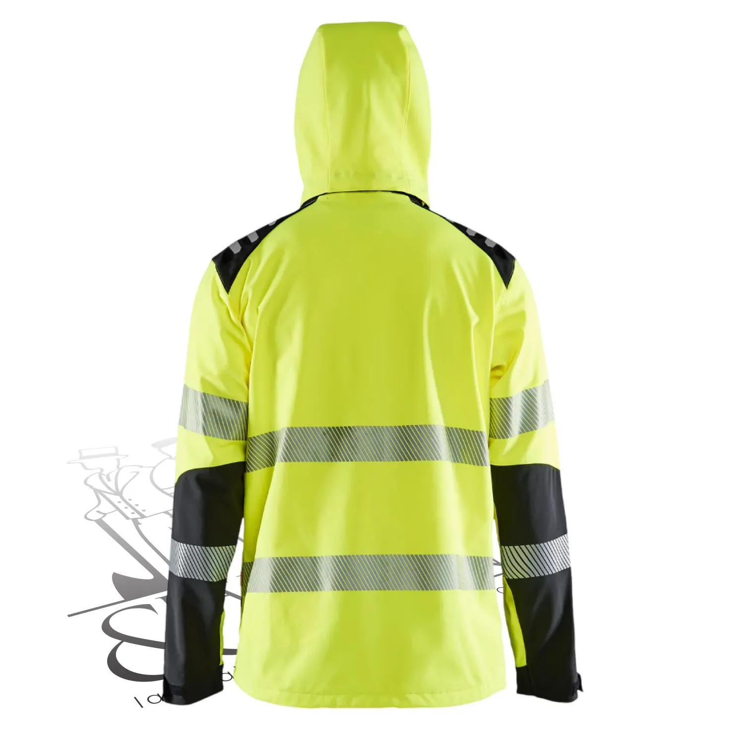 Veste de travail haute visibilité softshell à capuche Blaklader