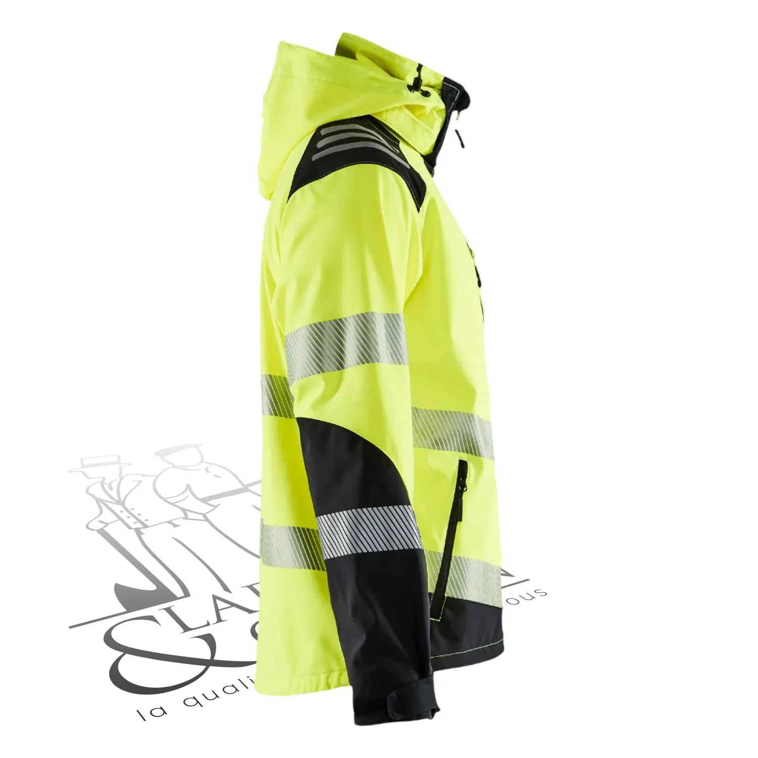 Veste de travail haute visibilité softshell à capuche Blaklader