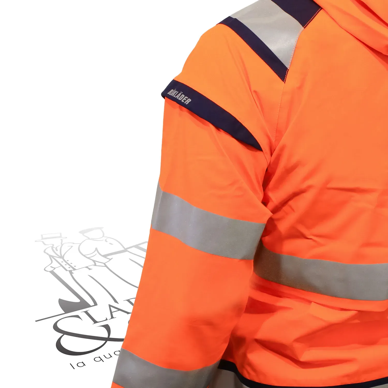 Veste de travail hardshell haute visibilité à capuche Blaklader