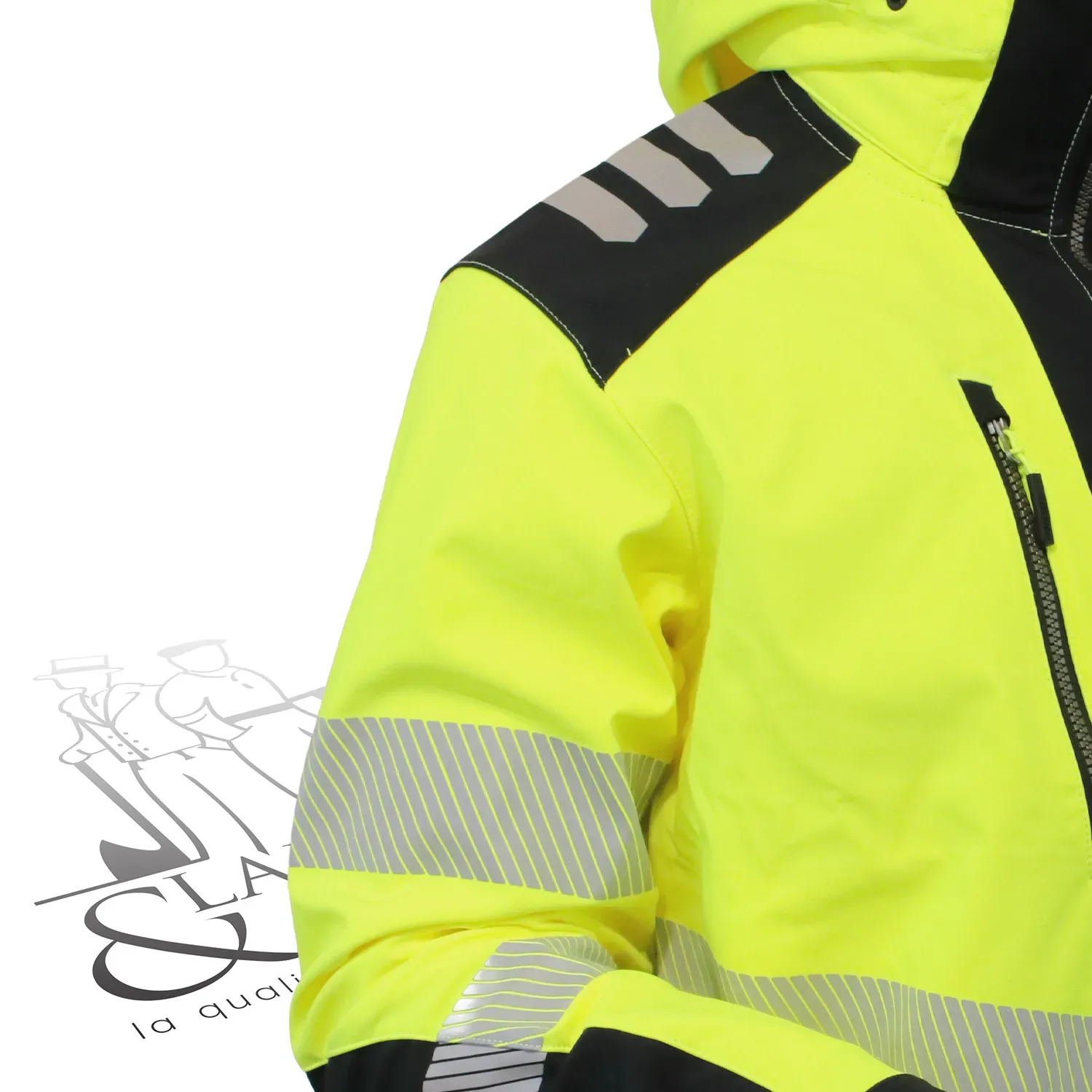 Veste de travail haute visibilité softshell à capuche Blaklader