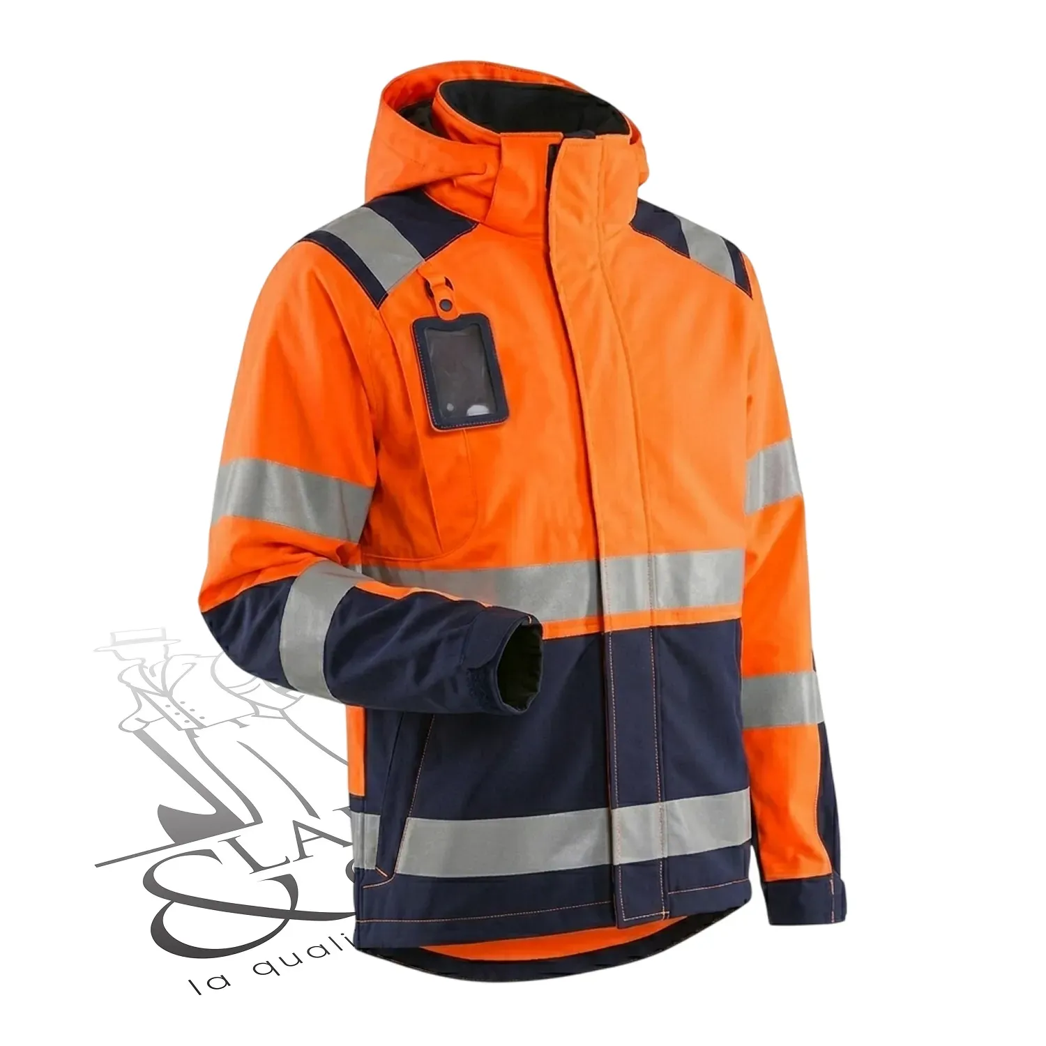 Veste de travail hardshell haute visibilité à capuche Blaklader