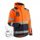 Veste de travail hardshell haute visibilité à capuche Blaklader