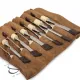 Set de 12 ciseaux à bois de menuisier Kirschen avec trousse en cuir