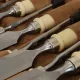 Set de 12 ciseaux à bois de menuisier Kirschen avec trousse en cuir