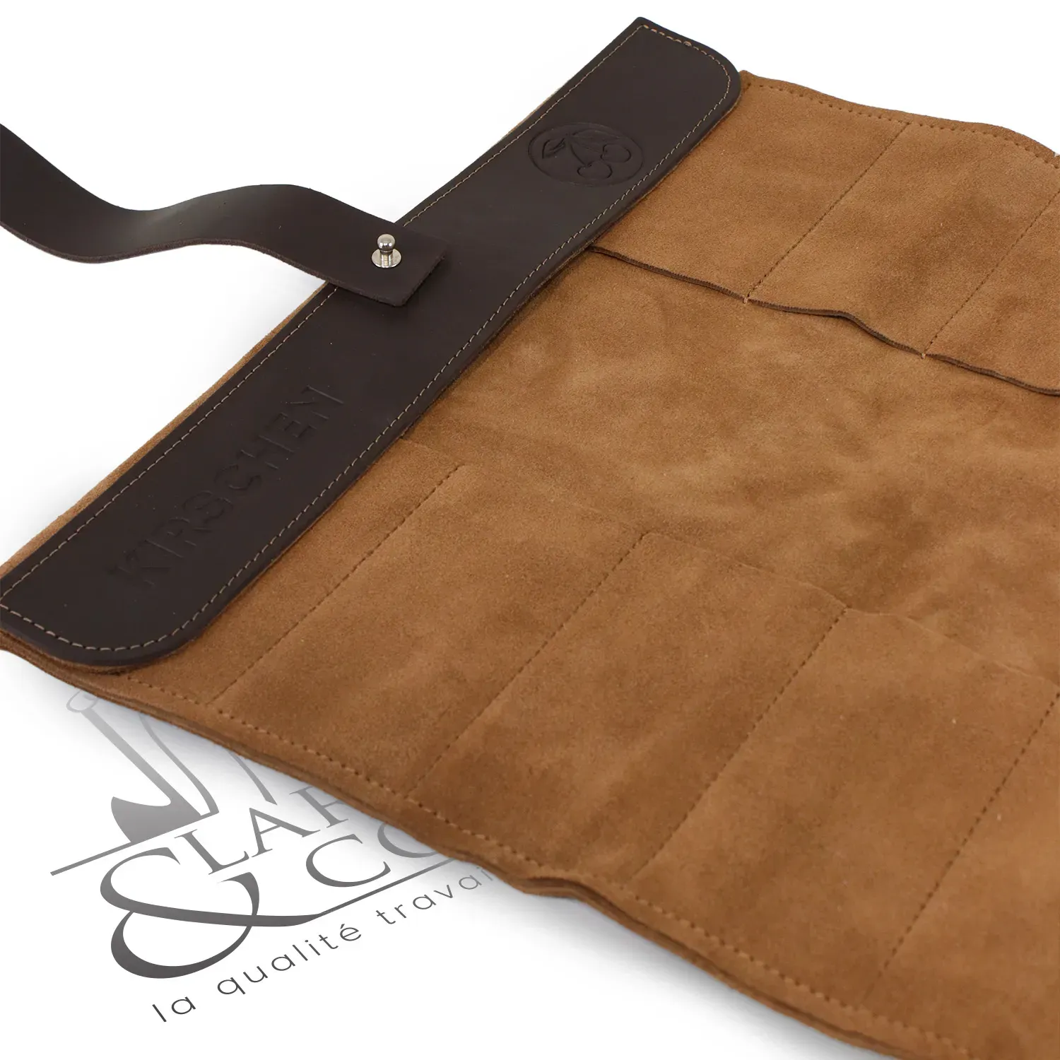 Trousse de rangement pour 12 ciseaux de menuisier Kirschen poches daim