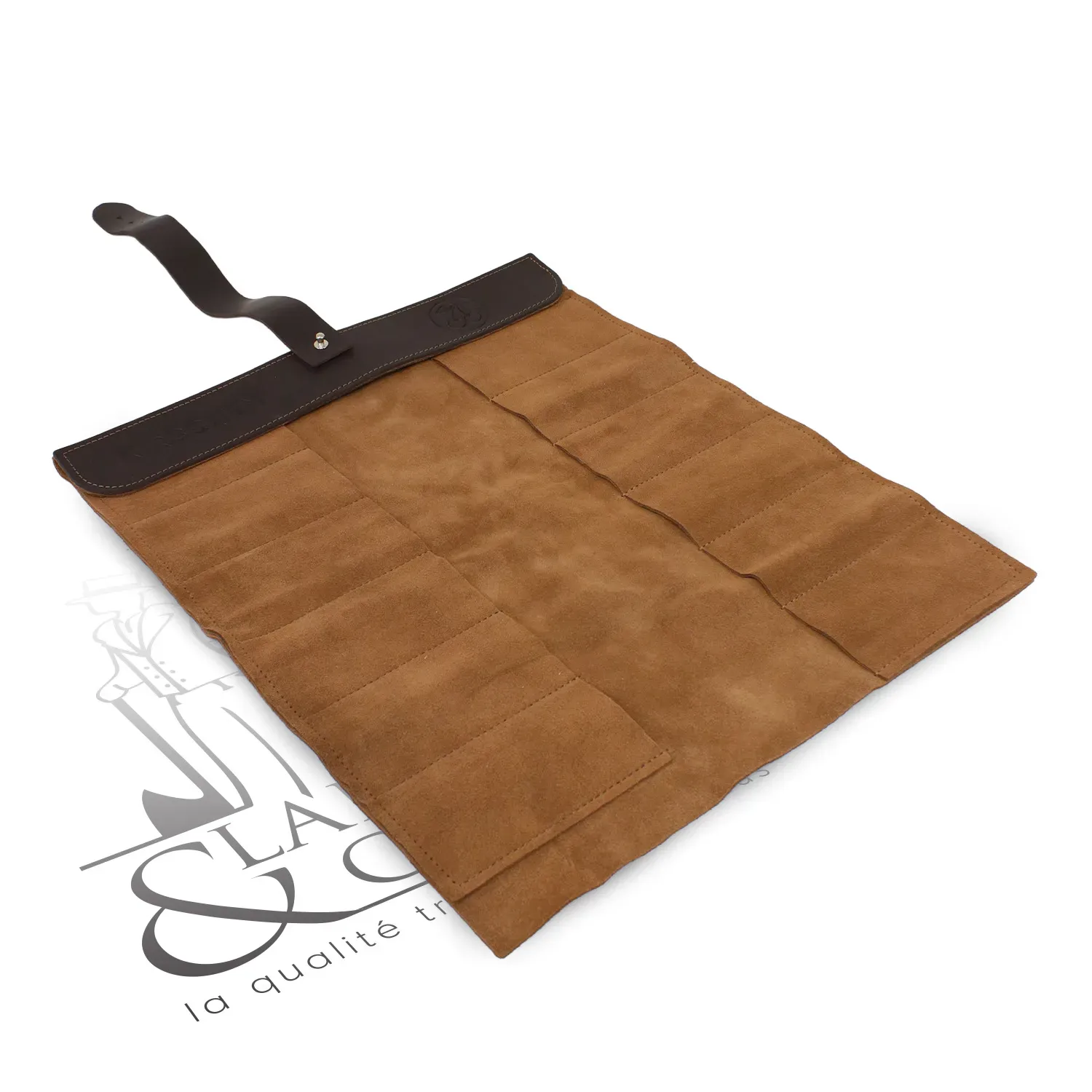 Trousse de rangement pour 12 ciseaux de menuisier Kirschen poches daim