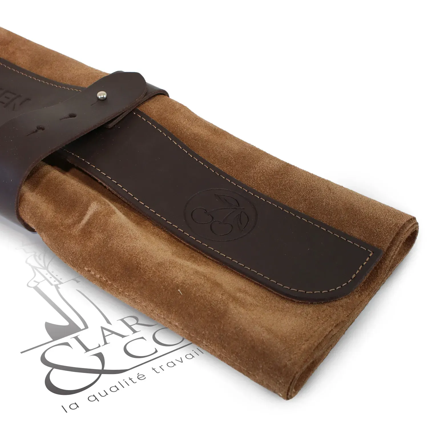 Trousse de rangement pour 12 ciseaux de menuisier Kirschen poches daim