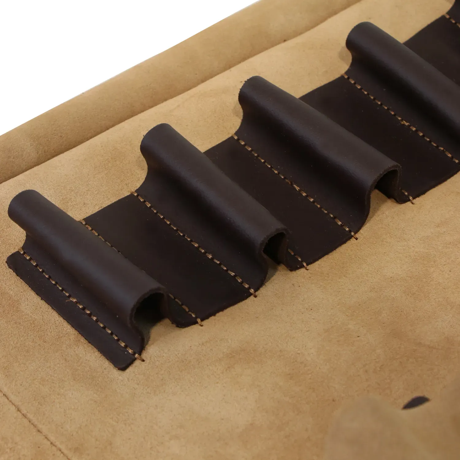 Trousse de rangement pour 12 ciseaux de menuisier Kirschen sangles cuir