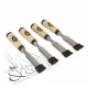 Set de 4 ciseaux de charpentier Kirschen avec trousse en cuir