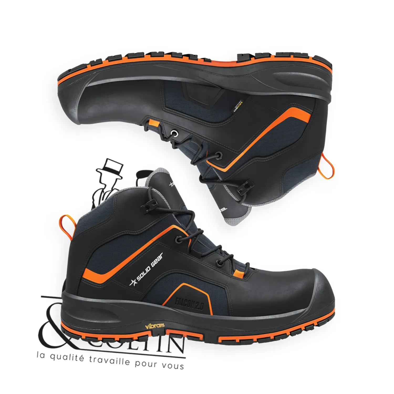 Chaussures de sécurité montantes S3S Falcon 2 Mid Solid Gear