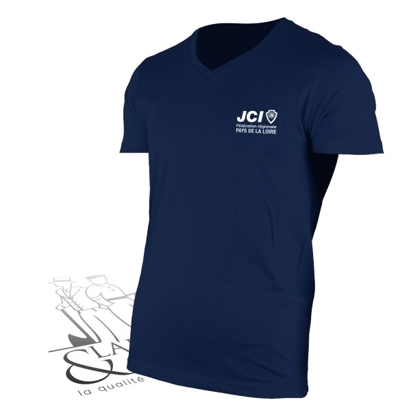 T-shirt col en V JCI personnalisable