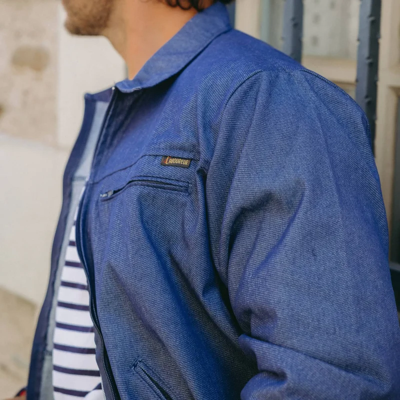 Blouson bombers en grisette tergal Le Laboureur - Largeot & Coltin