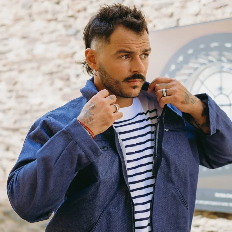 Blouson bombers en grisette tergal Le Laboureur - Largeot & Coltin