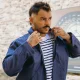 Blouson bombers en grisette tergal Le Laboureur - Largeot & Coltin