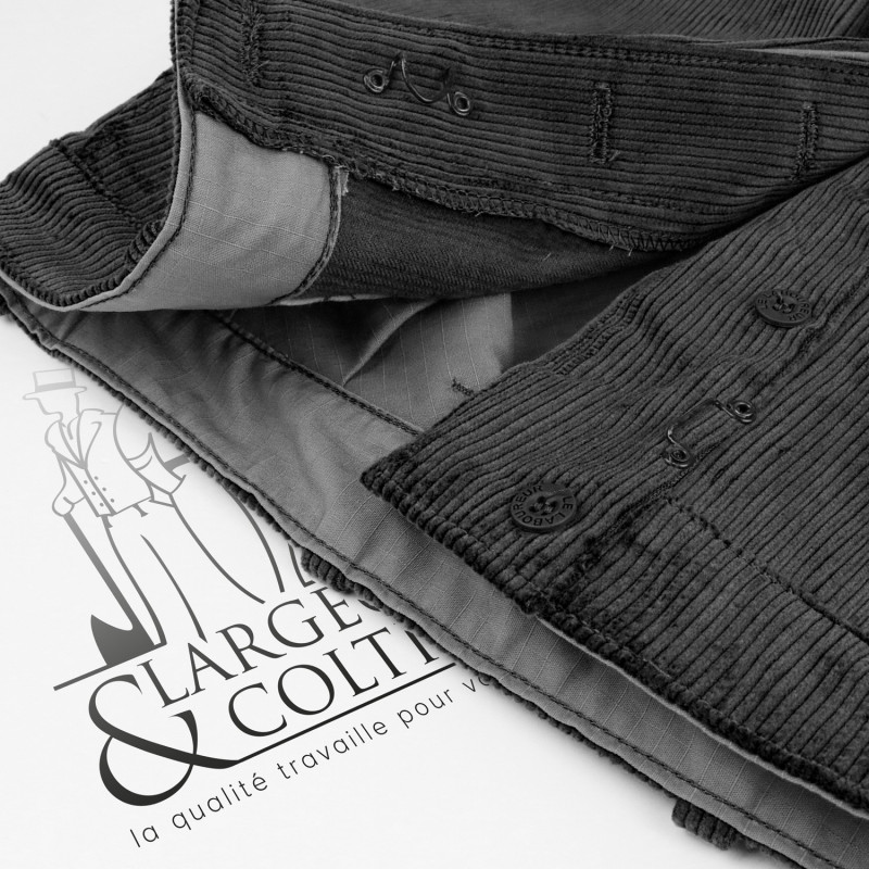 Largeot velours taille basse Le Laboureur noir