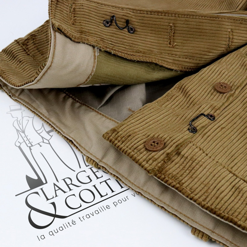 Largeot velours taille basse Le Laboureur noisette