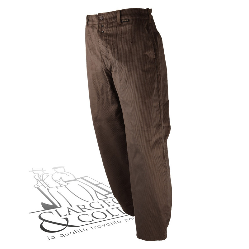Largeot velours taille basse Le Laboureur marron